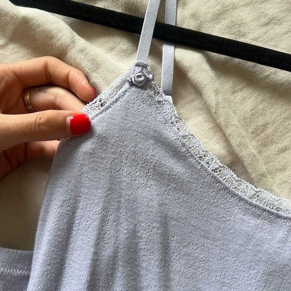 Skims Pointelle Lavender Cotton Slip Dress Size M Never Worn - Picture 3 of 4